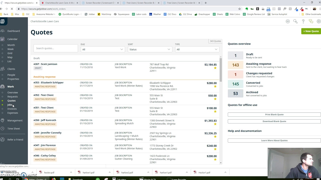 Jobber Work Overview YouTube