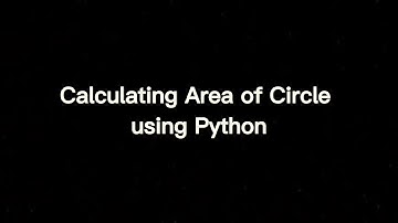How to calculate area of Circle using Python
