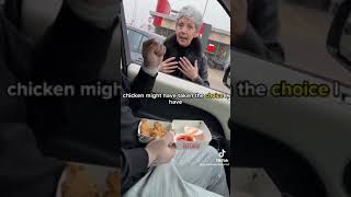 Vegan Karen mad at KFC customers for eating chicken while wearing leather