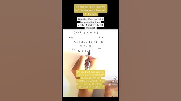 Finding the point of intersection of 2 lines #maths #geometry #equationofstraightline #learnmaths