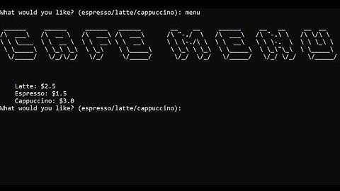 Coffee Machine | Python Project