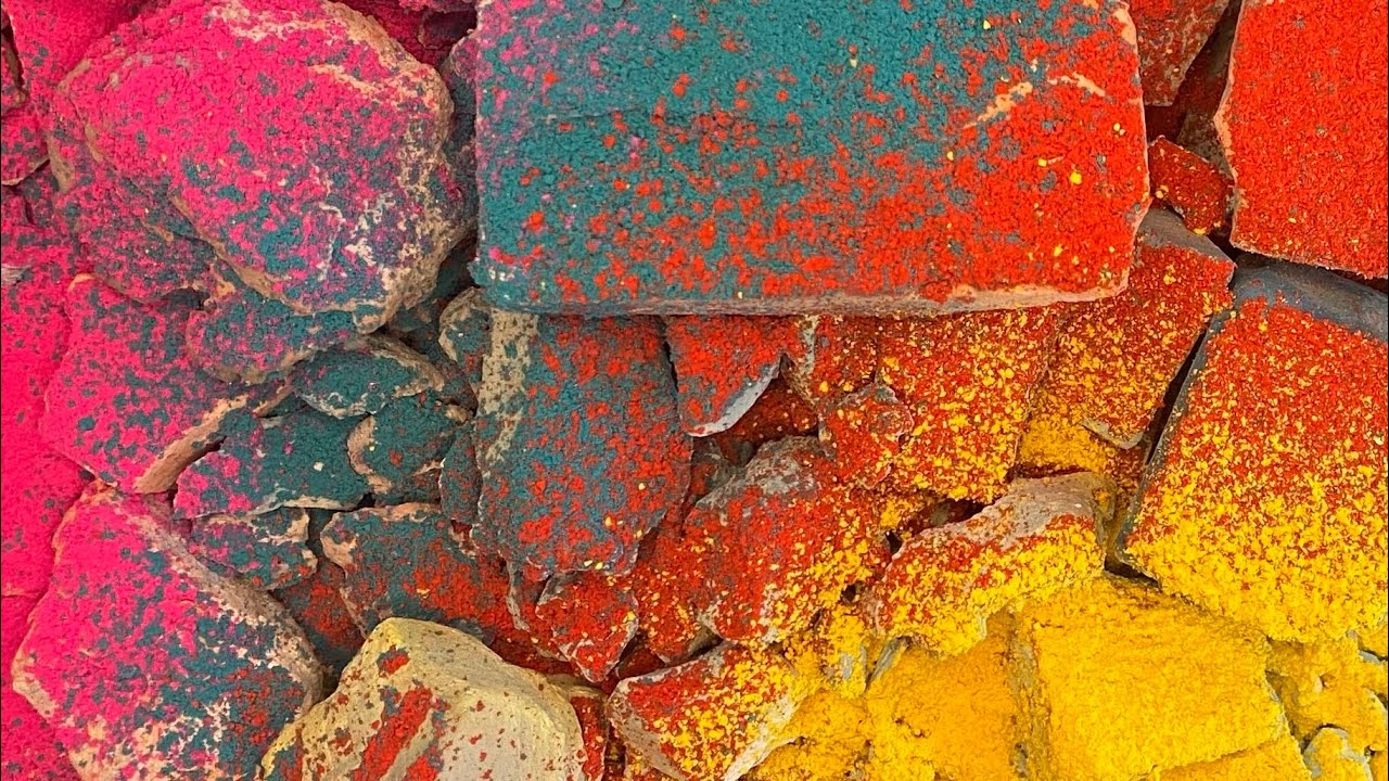 Easy grip gym chalk broken pieces gym chalk asmr dyed gym chalk