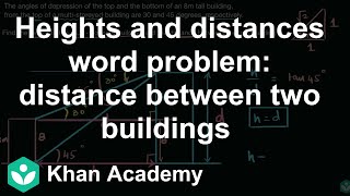 Heights and distances word problem 1 | Trigonometry Applications | Class 10 | Maths | Khan Academy