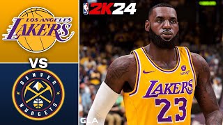 LAKERS vs. NUGGETS Simulation | NBA 2K24 Gameplay PS5