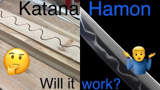 Experiment #2  creating a katana hamon in a wood sword. Will it fail?