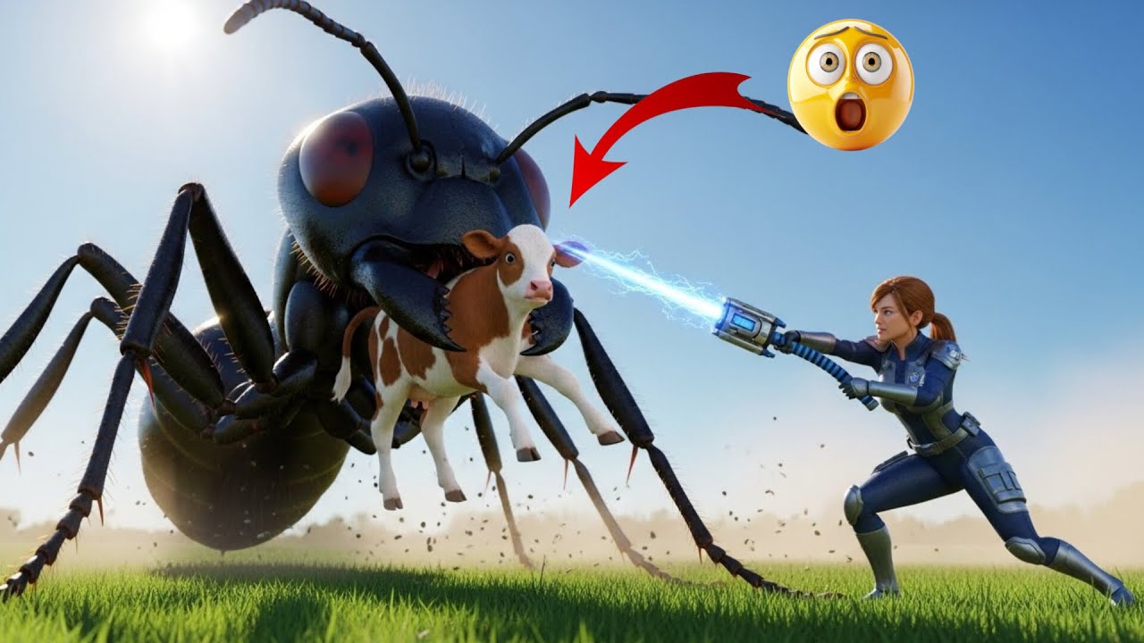 Heroic Team Rescues Helpless Calf from GIANT Ant Attack! 🐮❤️