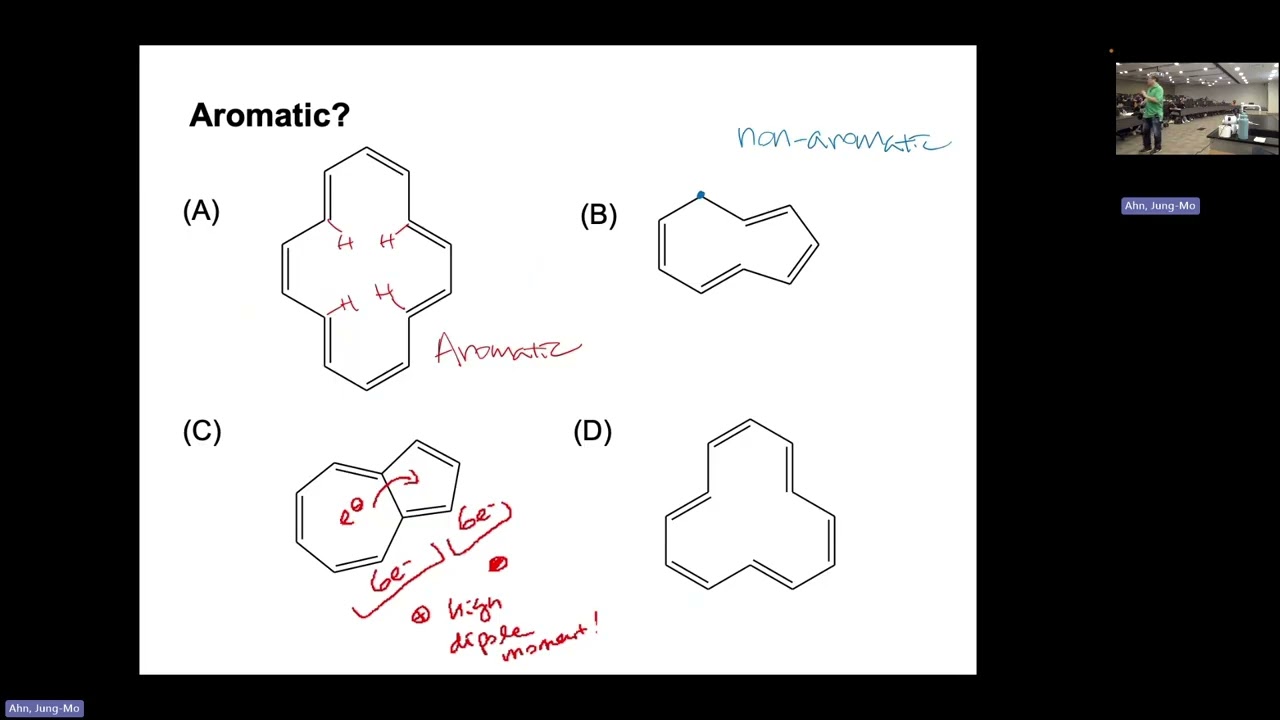 Organic Chemistry 2 - Aromaticity questions #1