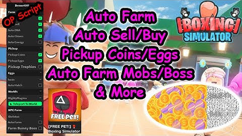 [OP] Roblox Boxing Simulator Script - AutoFarm | PickupCoins/Eggs & More 2022