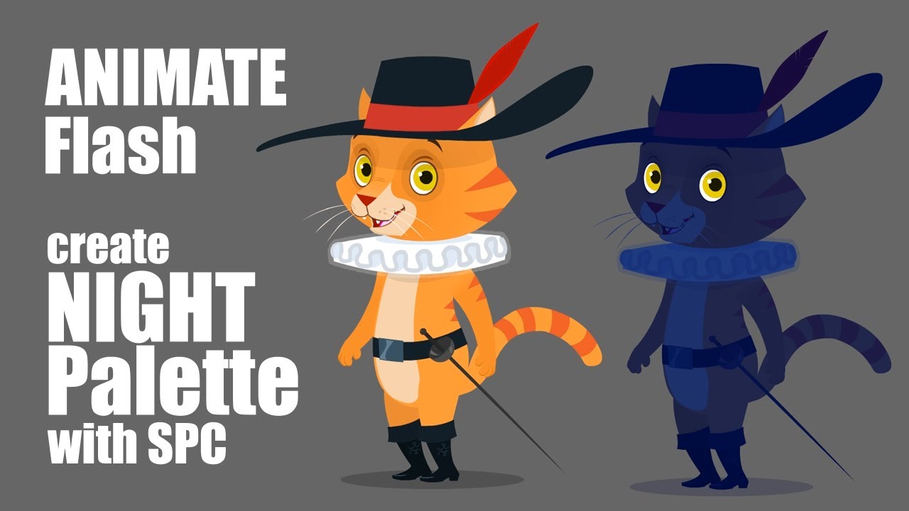 Adobe Animate - Creating a night-time palette with Symbol Palette ...