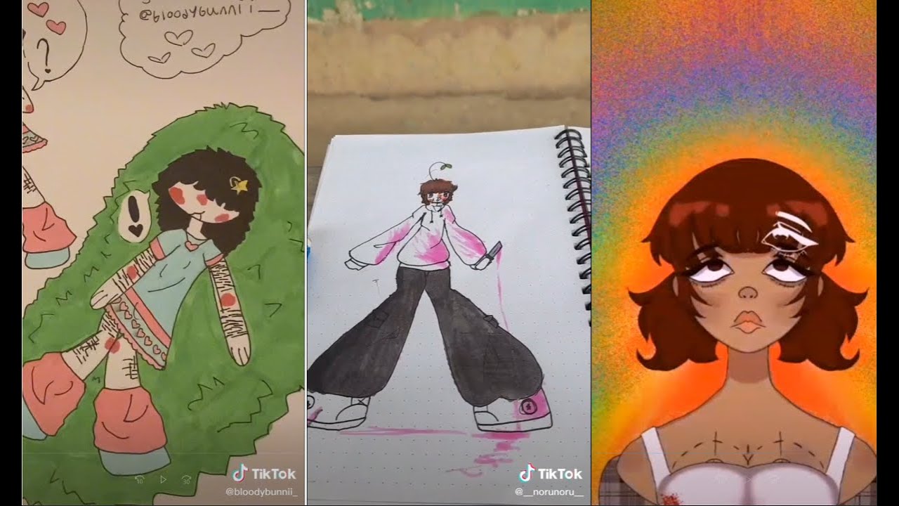 🖤🖤 ALT TIKTOK DRAWING ALTERNATIVE ART TIK TOK COMPILATION 🖤🖤 goth