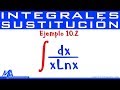 Integración por sustitución | Ejemplo 10.2 Logaritmo natural