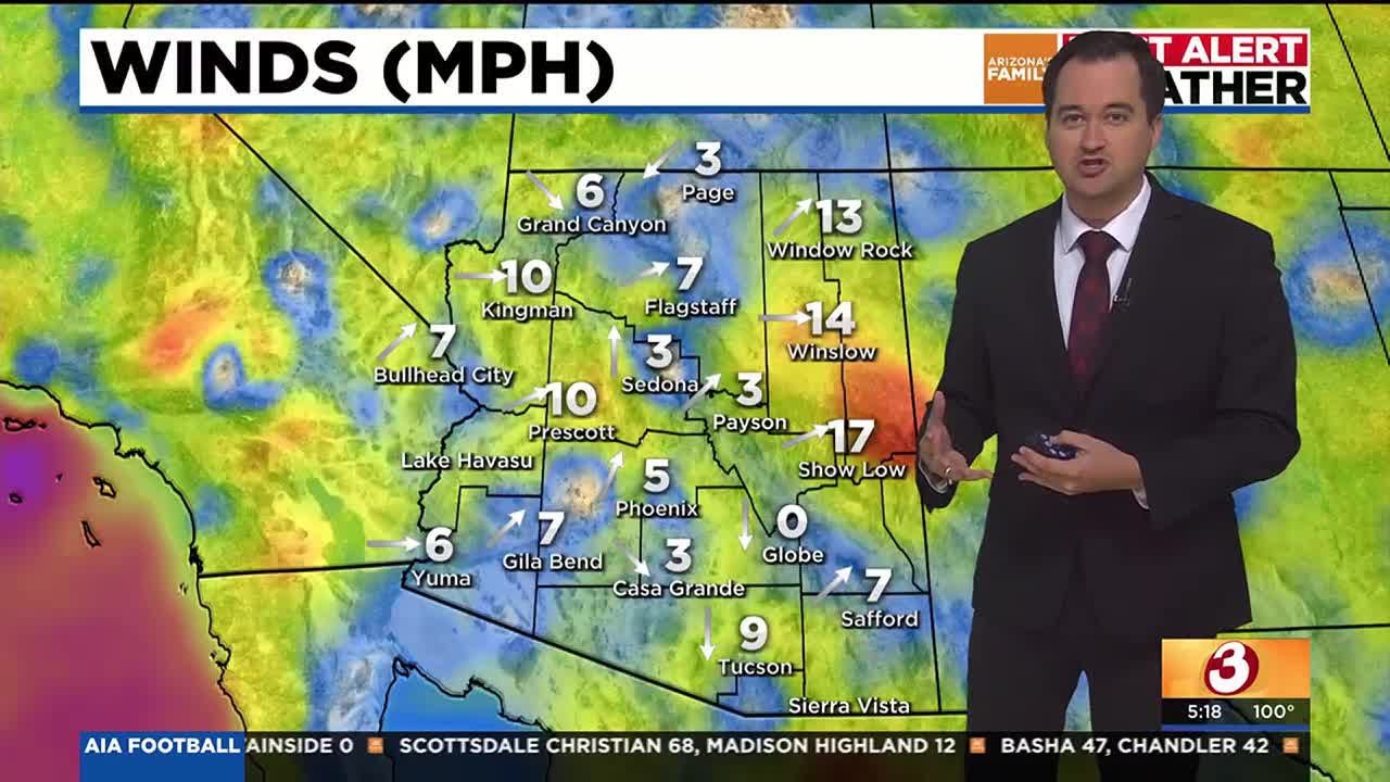 Cooler weather with chances of rain for metro Phoenix - YouTube