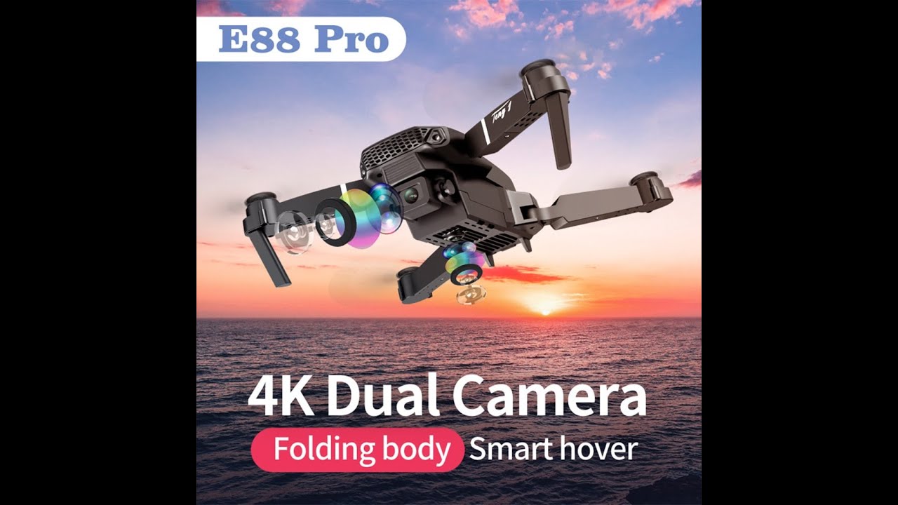 Drone E88 Pro 4K HD Dual Camera Posicionamento 1080P WiFi FPV Nova 2021 ...
