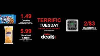 Hy-Vee Terrific Tuesday Nabisco Cookies, Hy-Vee Shredded Cheese & Blackberries 07-05-2022 Stock Prep