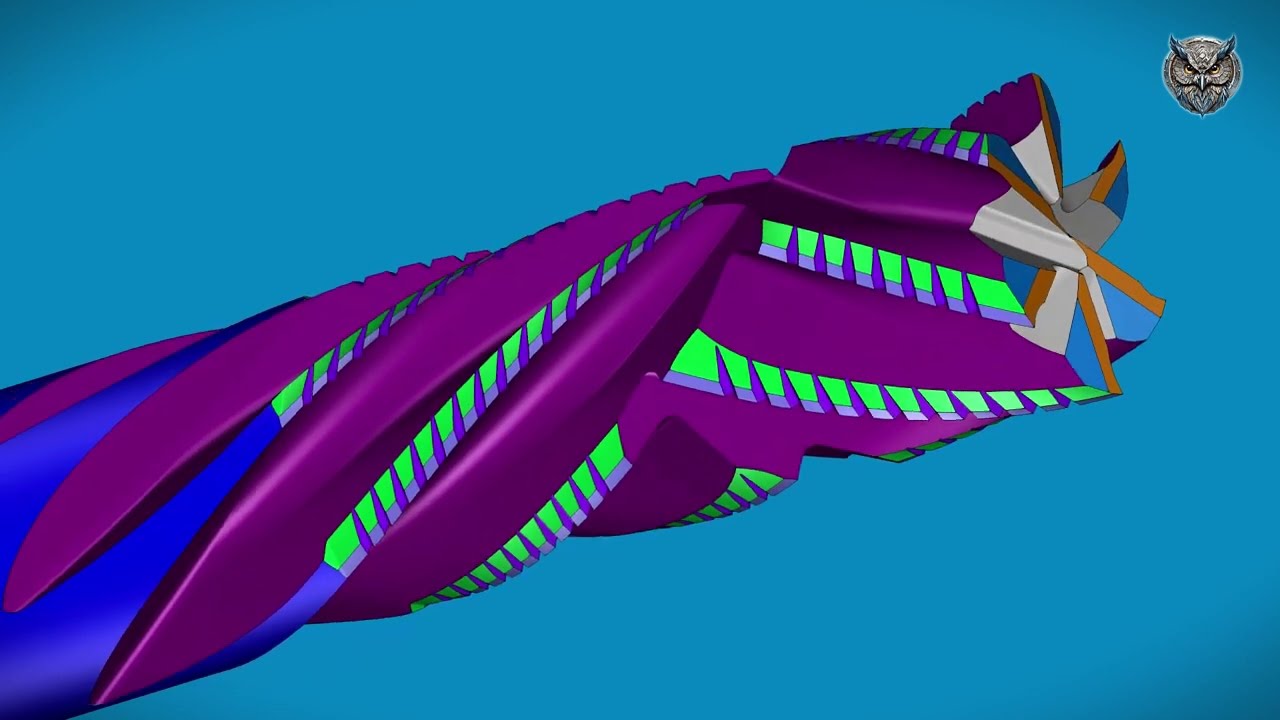 6-flute up-and-down/compression router / 6-Schneiden-Up-and-Down / Compression Router: