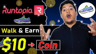 Earn $10 Coin 🔥 - Walk & Earn Mining App In 2023 🤑 | Runtopia App Review & Without Investment 😍 screenshot 2