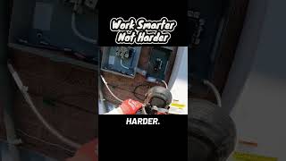 Hand strength is on the decline. Work smart! #electrician #fyp #milwaukeetools