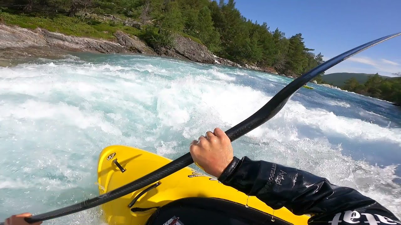 Continuous whitewater in the morning, waterfalls and slides in the afternoon. Norway has it all !
