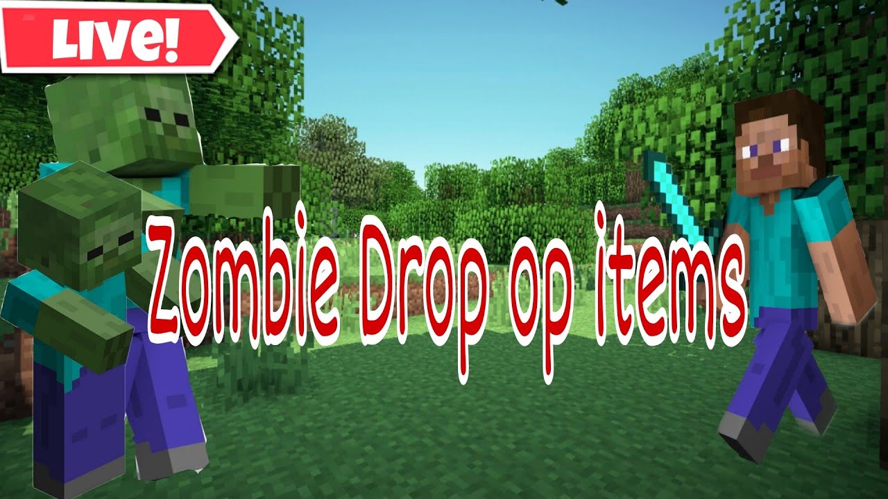 Minecraft But Zombie Drop Op Items YouTube