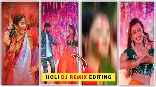 Trending Holi dj video Editing Kinemaster || Holi ke maja | New dj holi status editing 2022 || screenshot 4