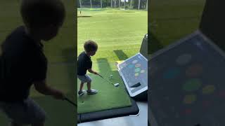 First time golf! #kids #golf #topgolf #3yearsold