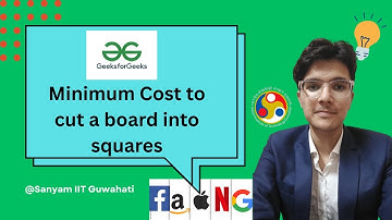 Minimum Cost to Cut Board into Squares | GFG POTD | Complete Intuition Explained