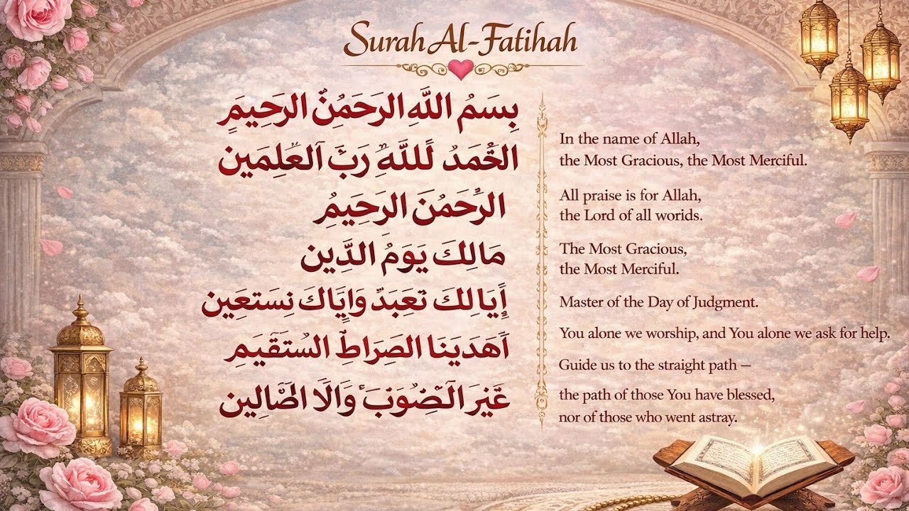 Quran Surah Fatihah,!!Surah Al-Fatihah – The Opening Chapter of the Holy Quran!