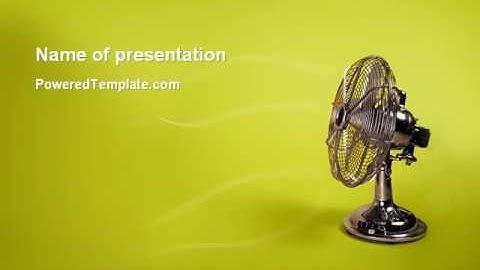 Ventilator On Light Olive Background PowerPoint Template by PoweredTemplate.com