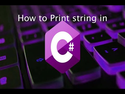 How to Print string in C#
