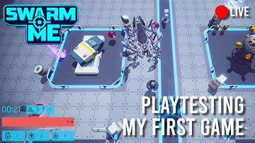 Playtesting our first game - Swarm Me | chill dev stream