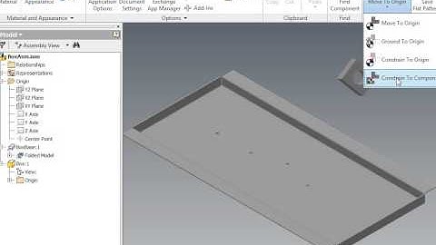 FlowTools for Inventor - Constrain to Component Origin