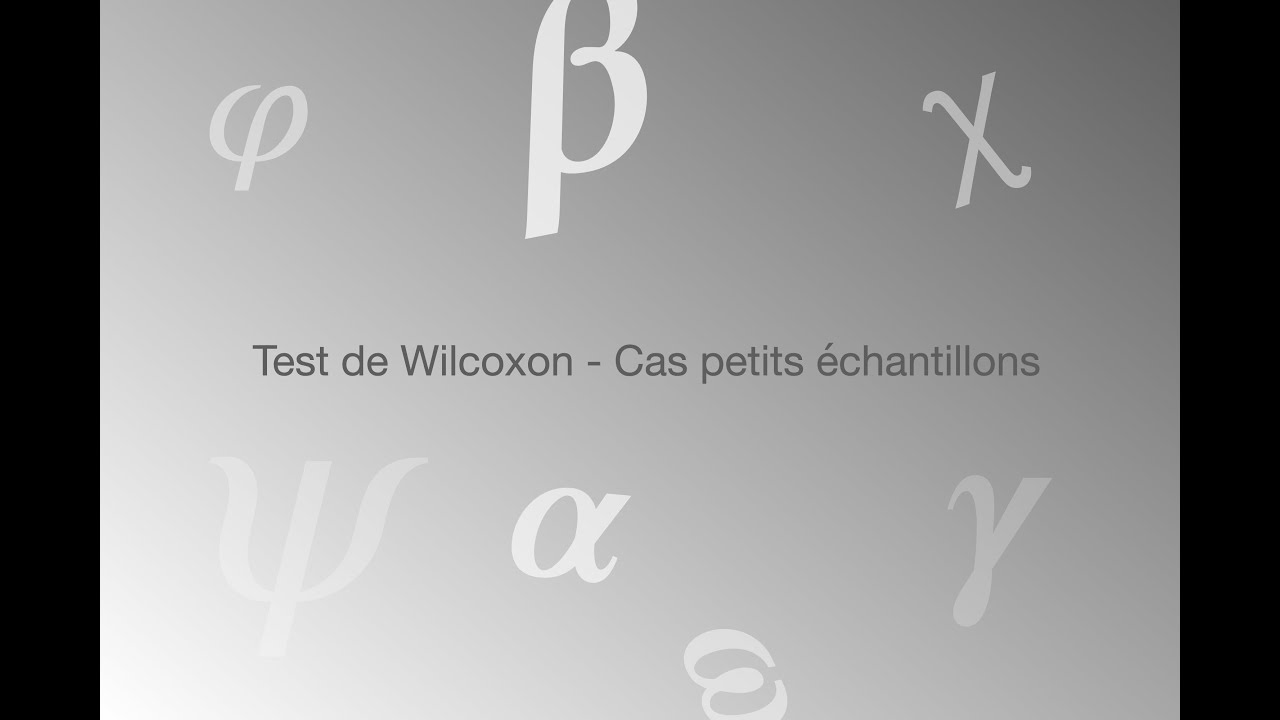 Wilcoxon - Petits échantillons -  Calculer à la main