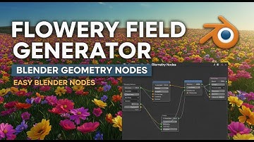 How to make flowery field generator in blender geometry node tutorial