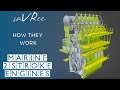 Marine diesel two stroke engine  how it works