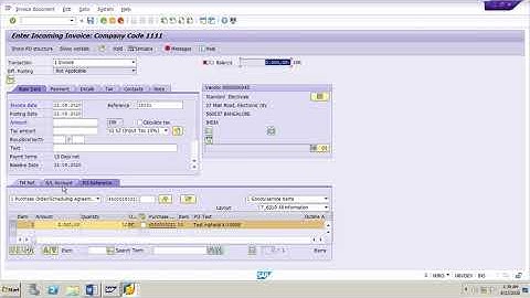 SAP MM Invoice verification Section B Posting Invoices with and without Reference to Purchase Order