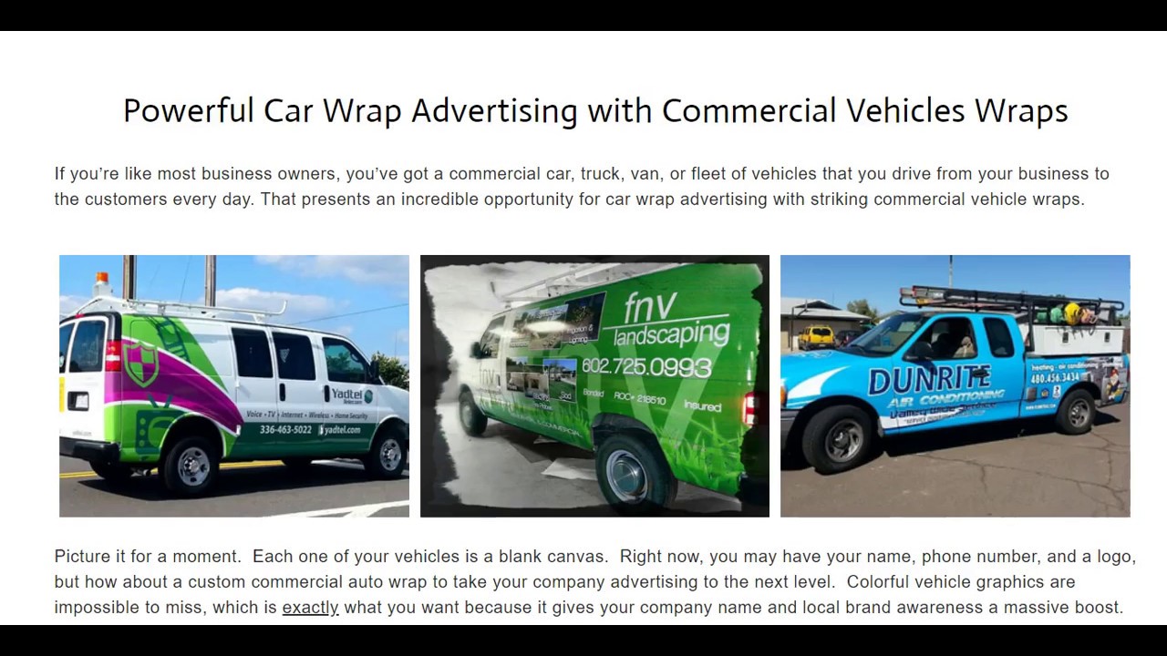 Vehicle Wraps — All Types of Advertising