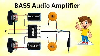 DIY Bass Amplifier using LM380 | Simple amplifier project