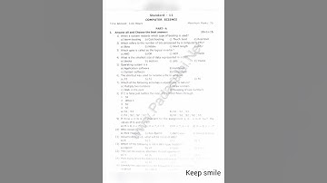 11 STD computer science quarterly question paper 2022. @keepsmile8885 #computerscience #11thstd