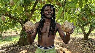 EXOTIC FRUIT FOUND  DEEP IN THE HILLS IT WAS JOURNEY TO GET IT MAMEY SAPOTE PUNCH 🇯🇲