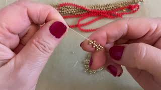 Kum Boncuklu Zikzak Model Gözlük Kordonu Takı Yapımı