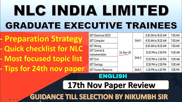 NLC GET EXAM AND PREPARATION (2020)