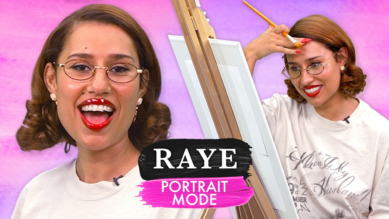 RAYE Paints A Chaotic Portrait While Answering Questions | Portrait Mode