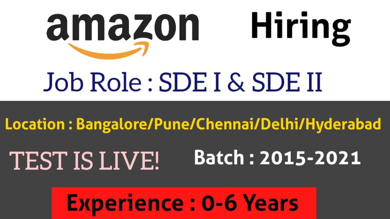 Amazon Off Campus Hiring Freshers for the Role of Software Developer ...