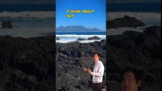 Table Mountain as viewed from Blouberg beach in Cape Town, South Africa