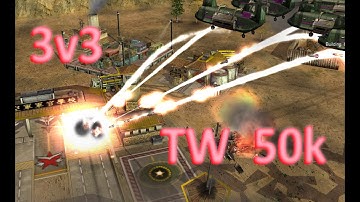 3v3 Twilight flame 50k Close Game [C&C General Zero Hour]