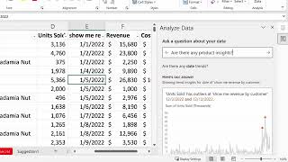 AI in Excel ? Data analysis made easy