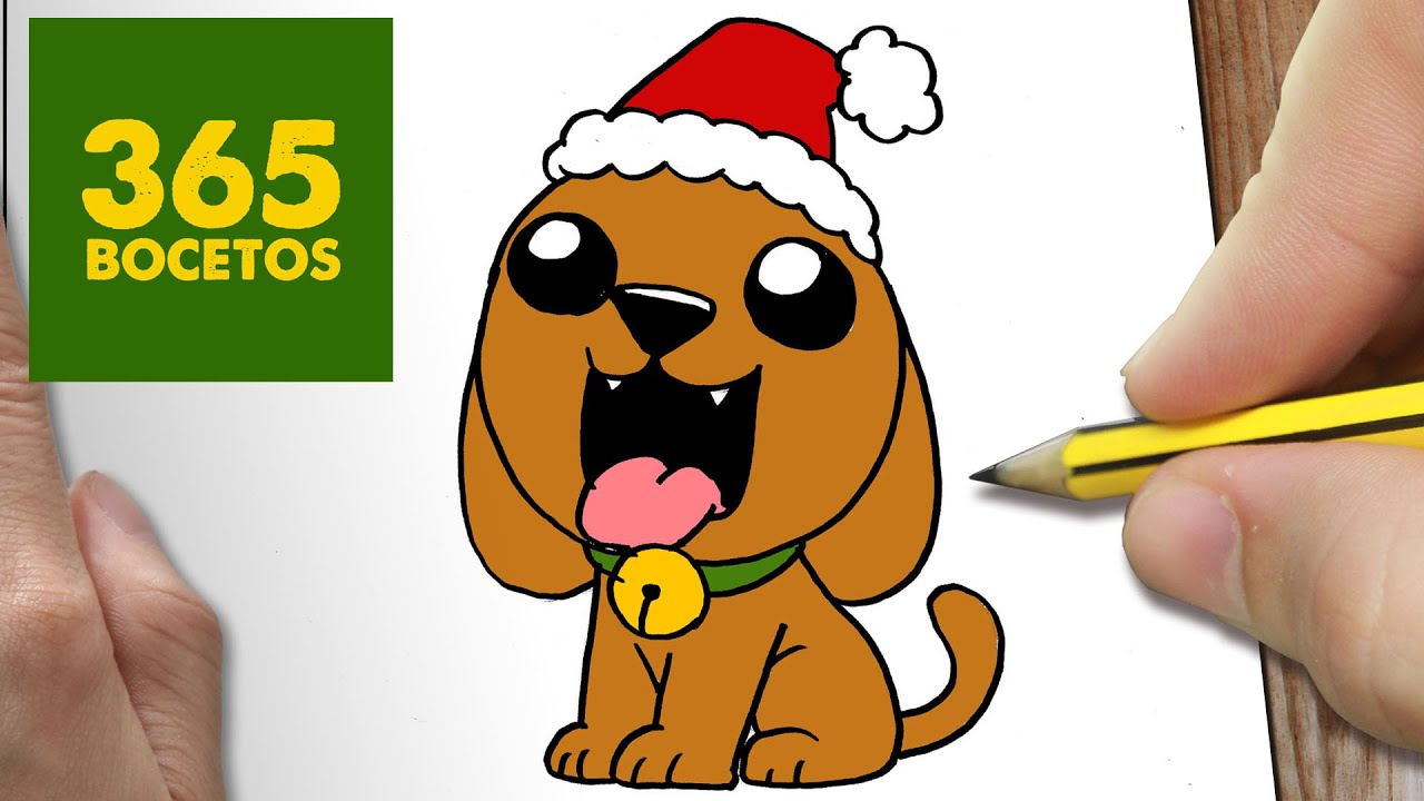 Cómo dibujar Un Perro De Navidad 】 Paso a Paso Muy Fácil 2023 - Dibuja Fácil