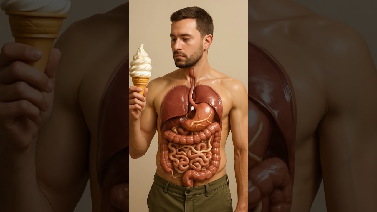 Ice Cream Digestion with Worms Inside Your Gut | Realistic 3D Anatomy