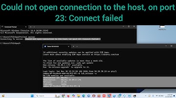 Could not open connection to the host, on port 23: Connect failed