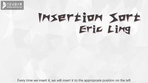Animation explains insertion sort using Java